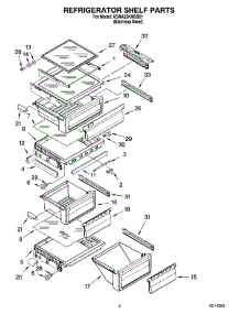 03 - Refrigerator Shelf Parts parts for Kitchenaid Refrigerator KSRA25KNSS01 from AppliancePartsPros.com