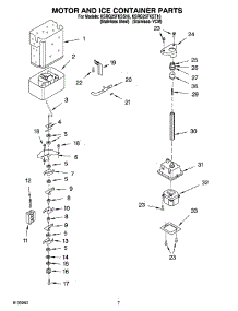 05 - Motor And Ice Container Parts parts for Kitchenaid Refrigerator KSRG25FKST16 from AppliancePartsPros.com