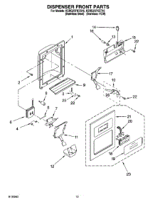 08 - Dispenser Front Parts parts for Kitchenaid Refrigerator KSRG25FKST16 from AppliancePartsPros.com