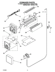 12 - Icemaker Parts, Optional Parts parts for Kitchenaid Refrigerator KSRG25FKST16 from AppliancePartsPros.com