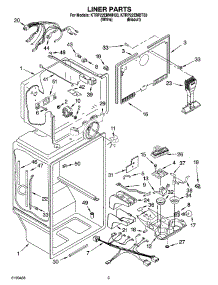 02 - Liner Parts parts for Kitchenaid Refrigerator KTRP22EMWH03 from AppliancePartsPros.com