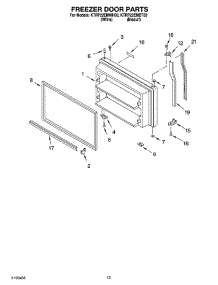07 - Freezer Door Parts parts for Kitchenaid Refrigerator KTRP22EMWH03 from AppliancePartsPros.com