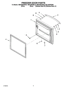 03 - Freezer Door Parts parts for Kitchenaid Refrigerator KBLA20ERSS00 from AppliancePartsPros.com