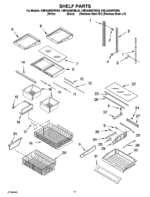 07 - Shelf Parts parts for Kitchenaid Refrigerator KBRA20ERBL00 from AppliancePartsPros.com