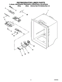 04 - Refrigerator Liner Parts parts for Kitchenaid Refrigerator KBRA22KRSS00 from AppliancePartsPros.com