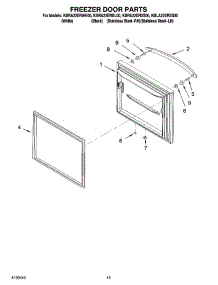 07 - Freezer Door Parts parts for Kitchenaid Refrigerator KBRA22ERBL00 from AppliancePartsPros.com