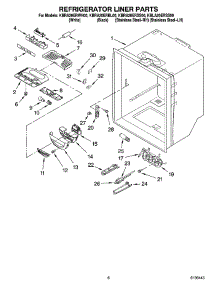 04 - Refrigerator Liner Parts parts for Kitchenaid Refrigerator KBRA20ERWH00 from AppliancePartsPros.com