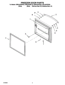 03 - Freezer Door Parts parts for Kitchenaid Refrigerator KBRA22KRWH00 from AppliancePartsPros.com