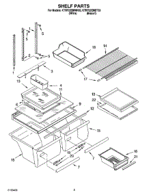 03 - Shelf Parts parts for Kitchenaid Refrigerator KTRP22EMBT03 from AppliancePartsPros.com