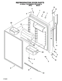 04 - Refrigerator Door Parts parts for Kitchenaid Refrigerator KTRP22EMBT03 from AppliancePartsPros.com