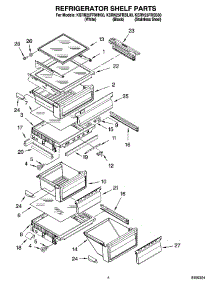 03 - Refrigerator Shelf Parts parts for Kitchenaid Refrigerator KSRN25FRWH00 from AppliancePartsPros.com