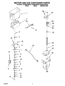 05 - Motor And Ice Container Parts parts for Kitchenaid Refrigerator KSRN25FRWH00 from AppliancePartsPros.com