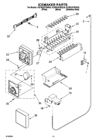 12 - Icemaker Parts, Optional Parts parts for Kitchenaid Refrigerator KSRN25FRWH00 from AppliancePartsPros.com
