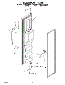 07 - Freezer Door Parts parts for Kitchenaid Refrigerator KSRN25FRBL00 from AppliancePartsPros.com