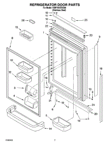 04 - Refrigerator Door Parts parts for Kitchenaid Refrigerator KBRP20ERSS00 from AppliancePartsPros.com