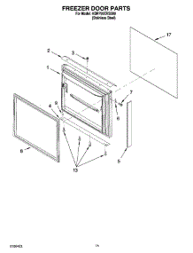 08 - Freezer Door Parts, Optional Parts parts for Kitchenaid Refrigerator KBRP20ERSS00 from AppliancePartsPros.com