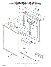 04 - Refrigerator Door Parts parts for Kitchenaid Refrigerator KTRC22KMBT03 from AppliancePartsPros.com