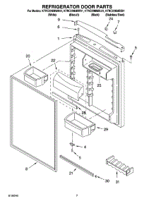 04 - Refrigerator Door Parts parts for Kitchenaid Refrigerator KTRC22MMBL01 from AppliancePartsPros.com