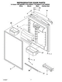 04 - Refrigerator Door Parts parts for Kitchenaid Refrigerator KTRC19KMBT02 from AppliancePartsPros.com