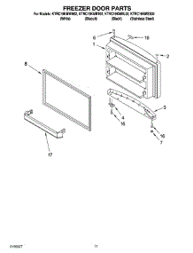 06 - Freezer Door Parts, Optional Parts parts for Kitchenaid Refrigerator KTRC19KMBT02 from AppliancePartsPros.com