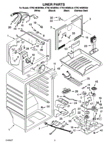 02 - Liner Parts parts for Kitchenaid Refrigerator KTRC19KMWH02 from AppliancePartsPros.com