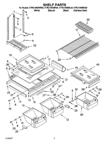 03 - Shelf Parts parts for Kitchenaid Refrigerator KTRC19KMWH02 from AppliancePartsPros.com