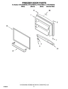 06 - Freezer Door Parts, Optional Parts parts for Kitchenaid Refrigerator KTRC22KMBL03 from AppliancePartsPros.com