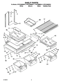 03 - Shelf Parts parts for Kitchenaid Refrigerator KTRC22MMSS01 from AppliancePartsPros.com