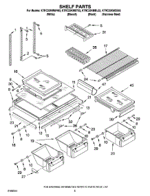 03 - Shelf Parts parts for Kitchenaid Refrigerator KTRC22KMWH03 from AppliancePartsPros.com