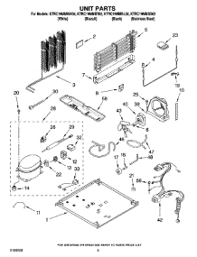 05 - Unit Parts parts for Kitchenaid Refrigerator KTRC19MMWH02 from AppliancePartsPros.com