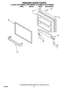 07 - Freezer Door Parts, Optional Parts parts for Kitchenaid Refrigerator KTRC19MMWH02 from AppliancePartsPros.com