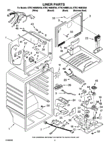 02 - Liner Parts parts for Kitchenaid Refrigerator KTRC19MMBT02 from AppliancePartsPros.com