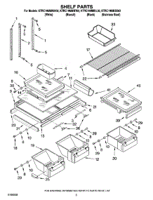 03 - Shelf Parts parts for Kitchenaid Refrigerator KTRC19MMBL02 from AppliancePartsPros.com