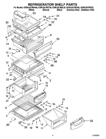 03 - Refrigerator Shelf Parts parts for Kitchenaid Refrigerator KSRU25CRBL00 from AppliancePartsPros.com