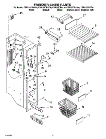 04 - Freezer Liner Parts parts for Kitchenaid Refrigerator KSRU25CRWH00 from AppliancePartsPros.com