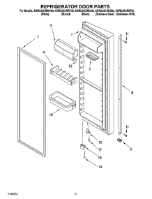 06 - Refrigerator Door Parts parts for Kitchenaid Refrigerator KSRU25CRWH00 from AppliancePartsPros.com
