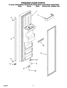 07 - Freezer Door Parts parts for Kitchenaid Refrigerator KSRU25CRWH00 from AppliancePartsPros.com
