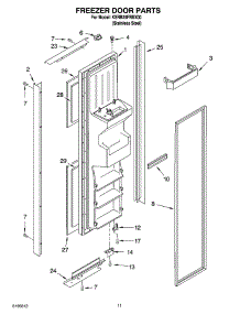 07 - Freezer Door Parts parts for Kitchenaid Refrigerator KSRB25FRBX00 from AppliancePartsPros.com