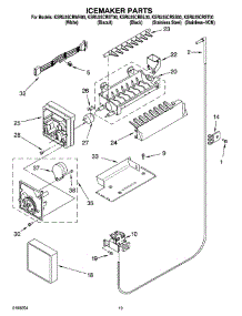12 - Icemaker Parts, Optional Parts parts for Kitchenaid Refrigerator KSRU25CRWH00 from AppliancePartsPros.com