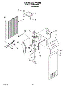09 - Air Flow Parts parts for Kitchenaid Refrigerator KSRB25FRBX00 from AppliancePartsPros.com
