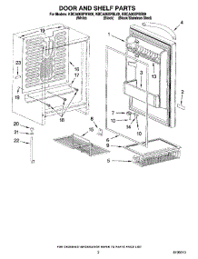 02 - Door And Shelf Parts parts for Kitchenaid Refrigerator KBCA06XPBS00 from AppliancePartsPros.com