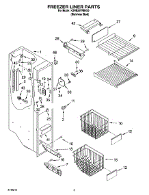 04 - Freezer Liner Parts parts for Kitchenaid Refrigerator KSRB22FRBX00 from AppliancePartsPros.com