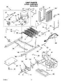 10 - Unit Parts parts for Kitchenaid Refrigerator KSRB22FRBX00 from AppliancePartsPros.com