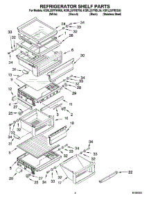 03 - Refrigerator Shelf Parts parts for Kitchenaid Refrigerator KSRL25FRBT00 from AppliancePartsPros.com