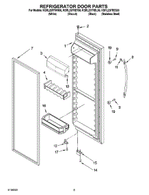 06 - Refrigerator Door Parts parts for Kitchenaid Refrigerator KSRL25FRBT00 from AppliancePartsPros.com