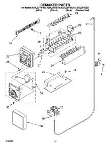 12 - Icemaker Parts, Optional Parts parts for Kitchenaid Refrigerator KSRL25FRBT00 from AppliancePartsPros.com