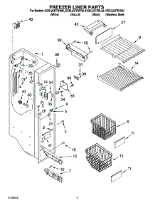 04 - Freezer Liner Parts parts for Kitchenaid Refrigerator KSRL25FRBL00 from AppliancePartsPros.com
