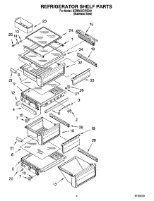 03 - Refrigerator Shelf Parts parts for Kitchenaid Refrigerator KSRW25CRSS01 from AppliancePartsPros.com
