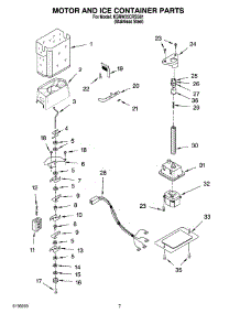 05 - Motor And Ice Container Parts parts for Kitchenaid Refrigerator KSRW25CRSS01 from AppliancePartsPros.com