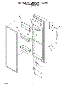 06 - Refrigerator Door Parts parts for Kitchenaid Refrigerator KSRW25CRSS01 from AppliancePartsPros.com